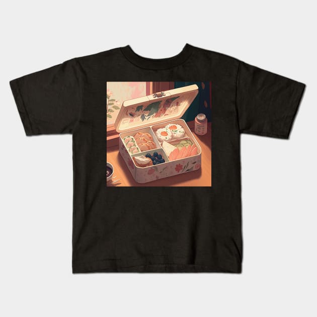 Anime Bento Box Aesthetic Kids T-Shirt by geekmethat